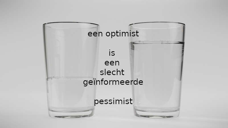 “Een optimist is een slecht geïnformeerde pessimist” *